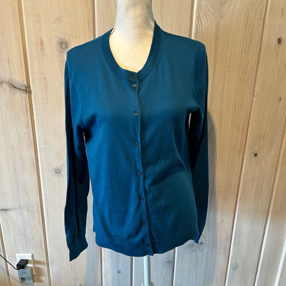 J. Crew Sweaters - Blue J.Crew Caryn cardigan NWT